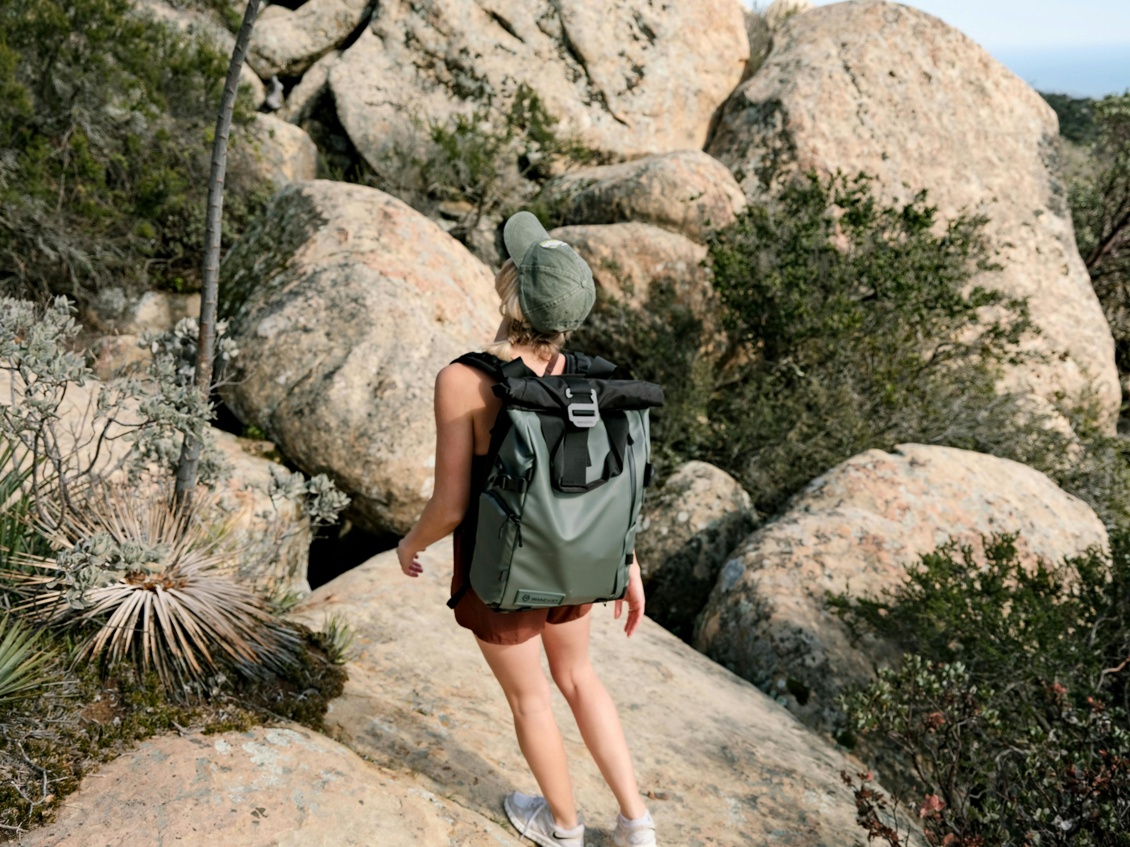 The WANDRD PRVKE 31L bag in the hills of California.