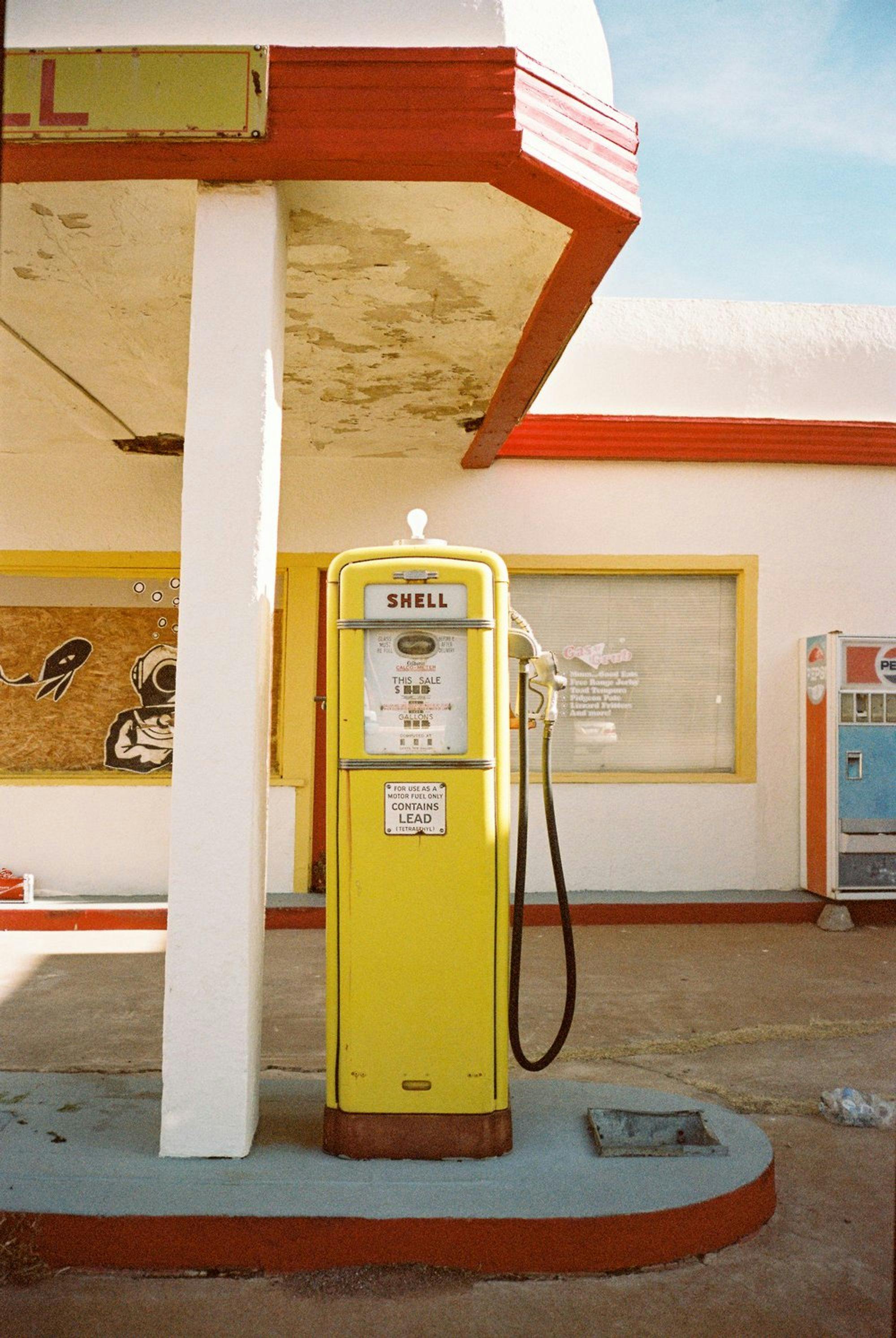 Bisbee gas station shot on film by Natalie Carrasco.