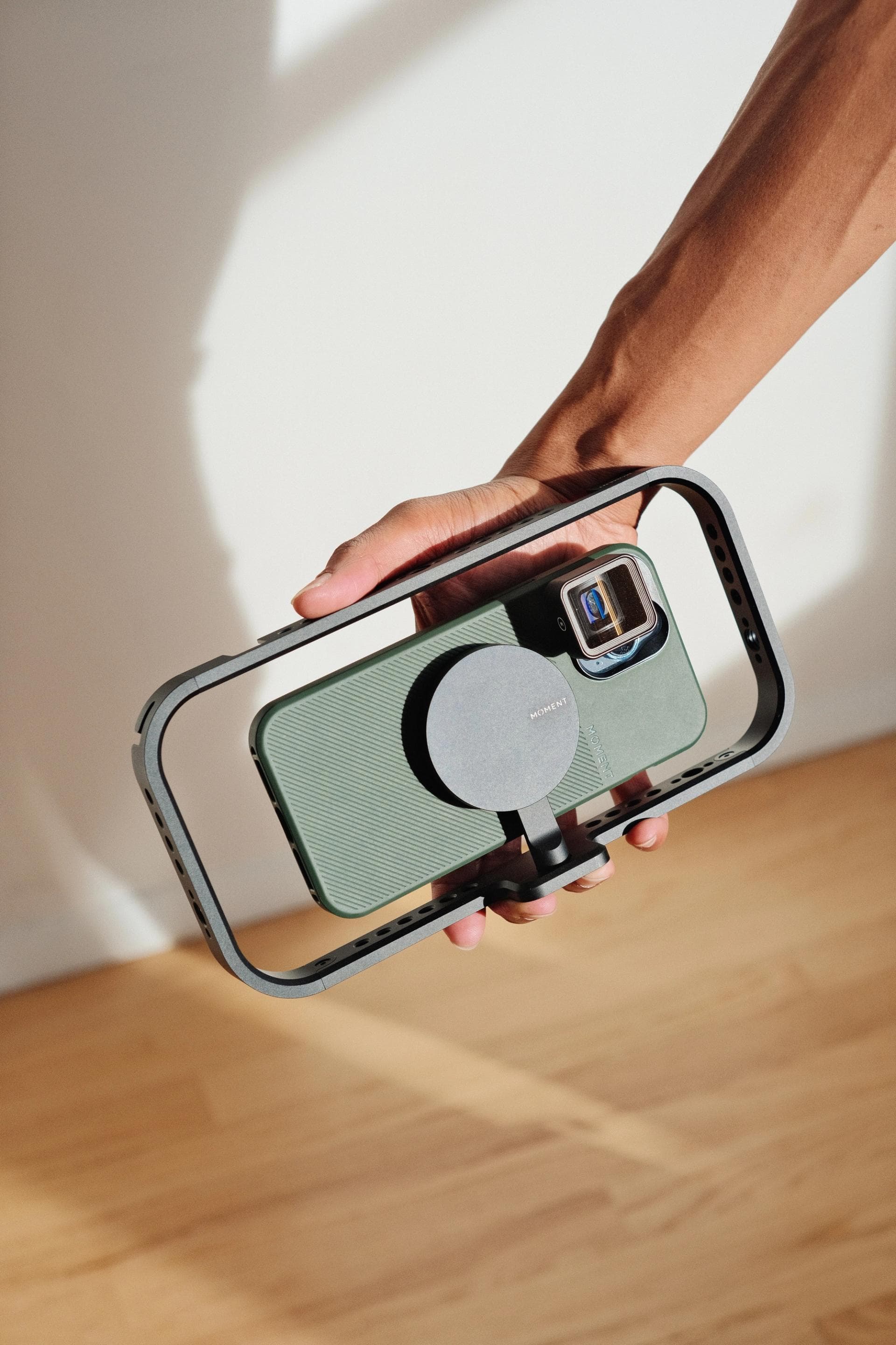 Dress up the iPhone with a Moment Filmmaker cage.